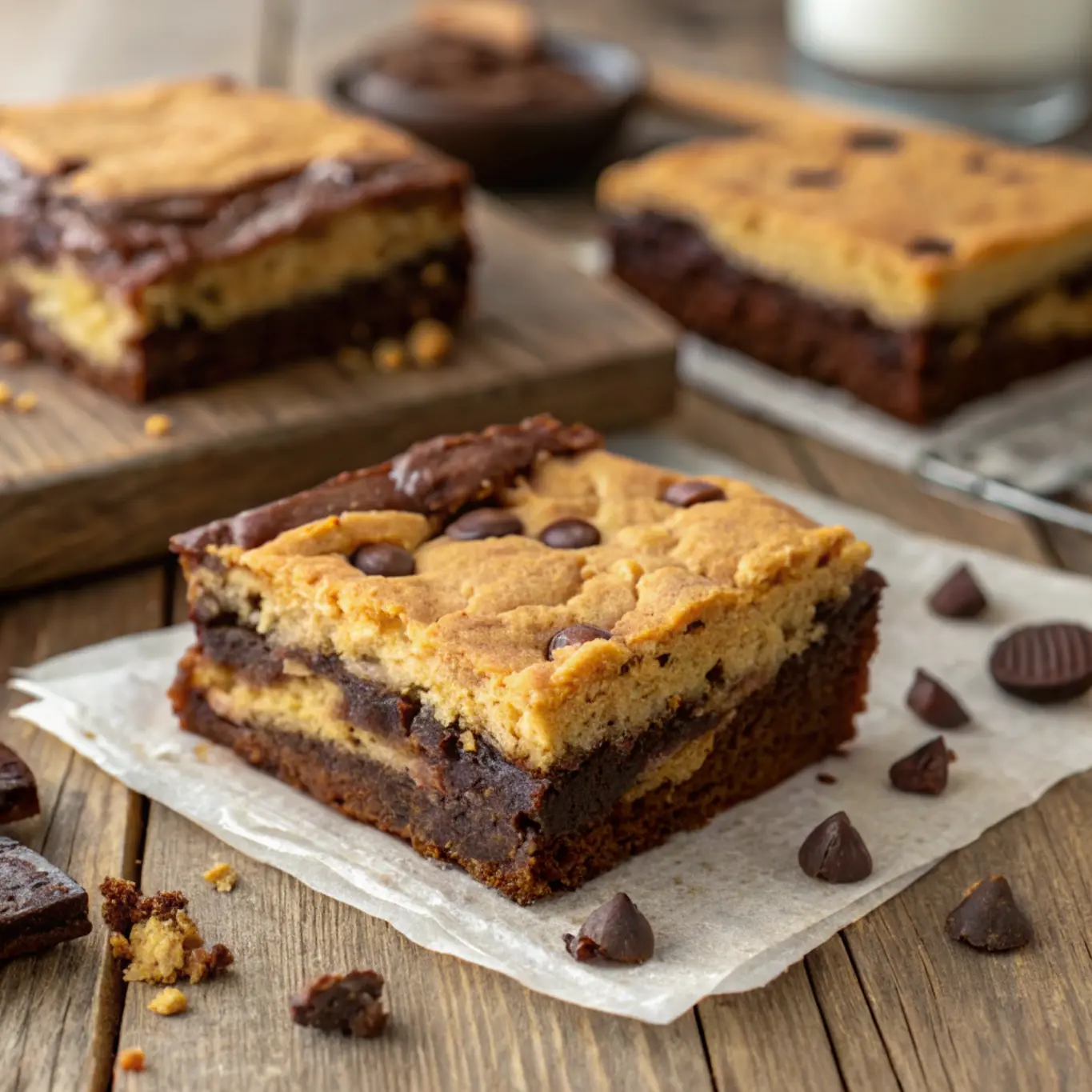 Brown Butter Brookies Recipe with Layered Cookie and Brownie Dessert