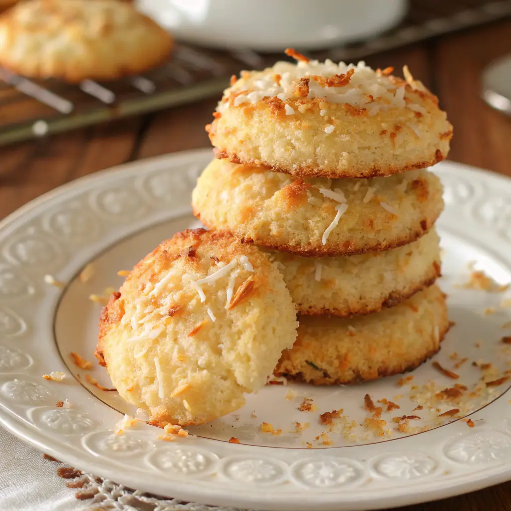 Freshly baked coconut cookies recipe